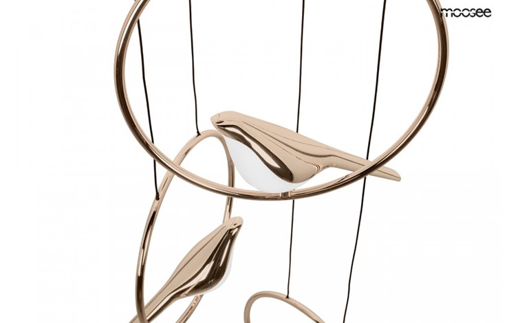 Lampa Wisząca BIRD DISC Złoty/Biały