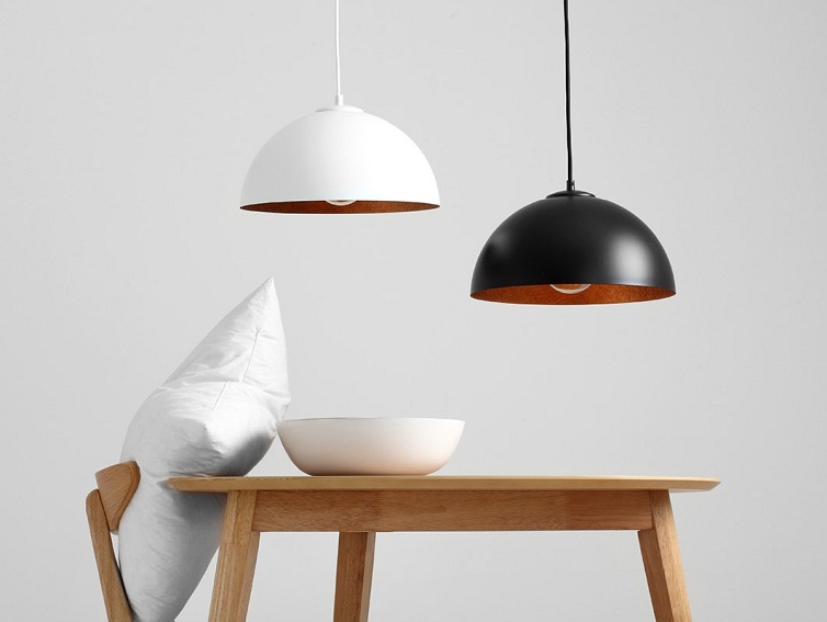 Lampa wisząca LORD 35 – miedziano-biały