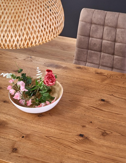 Stół Rozkładany XAVIER (250-160)x90 Jasny Dąb/Czarny