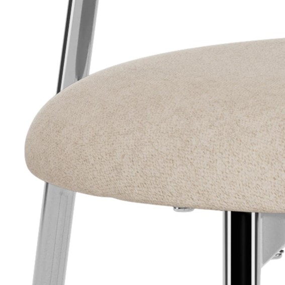 Krzesło LYRIC Beżowy/Chrom