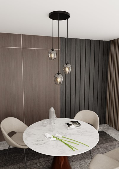 Lampa Wisząca ISTAR 3 PREMIUM Czarny/Grafitowy