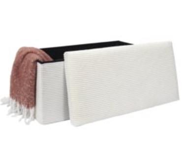 Pufa VELSE SCOTT Biały Składana