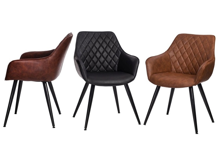 Krzesło Rox Czarne/Czarne Ekoskóra