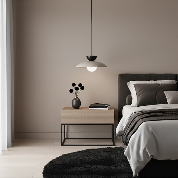 Lampa Wisząca MULAN 1 Beżowy/Czarny