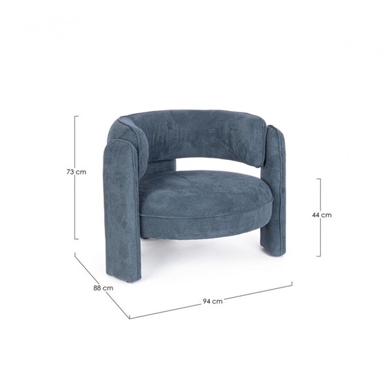 Fotel AISHA Niebieski