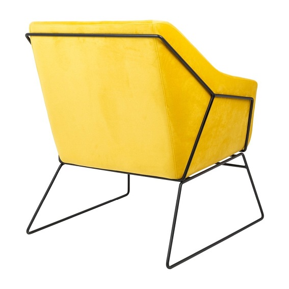Fotel EMMA Velvet Żółty