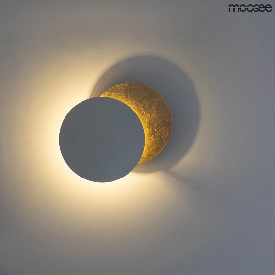 Lampa Ścienna ECLISE Złoty/Biały