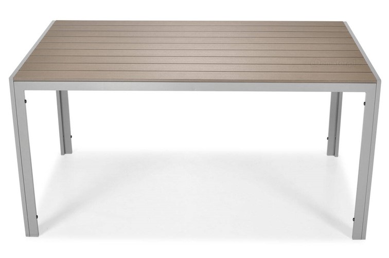 Stół Ogrodowy MODENA 150X90x74 Srebrny/Brązowy