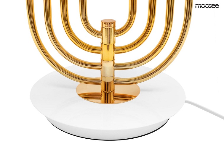 Lampa Stołowa BOTTEGA Złoty/Biały