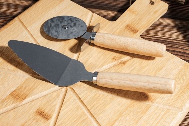 Zestaw Do Krojenia Pizzy z Bambusa