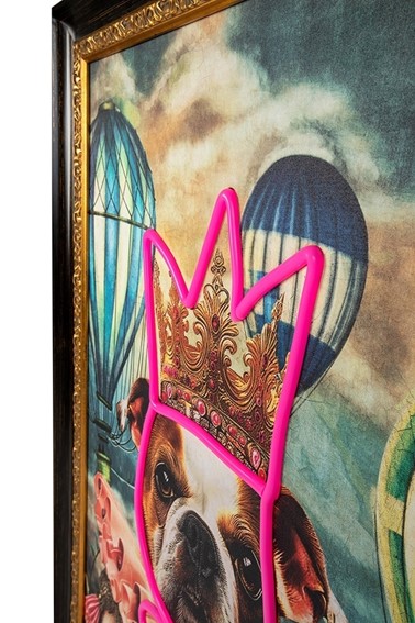 Obraz NEON BULLDOG BALOON  80x100cm