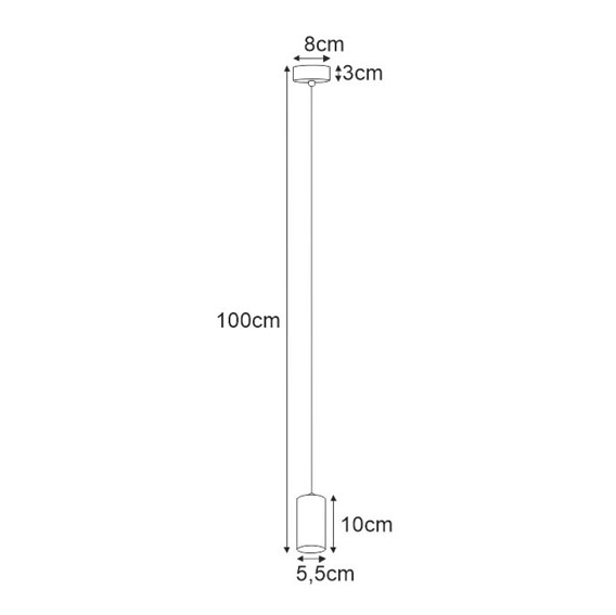 Lampa Wisząca PUERTO K-4895 Czarny