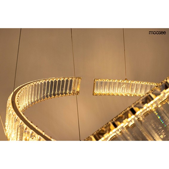 Lampa Wisząca LIBERTY LINE 8 Złoty/Transparentny