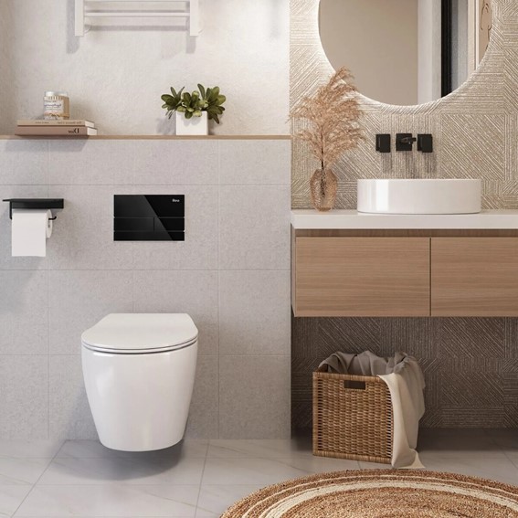 Przycisk Typu T do Stelaża Podtynkowego WC K011A-Q Czarny