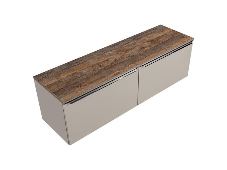 Zestaw SFT B 160cm (2x Szafka + Blat) Szary/Dąb