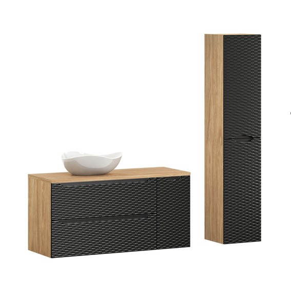 Zestaw Meblowy CLOUD 120cm Dąb Olejowany/Czarny Mat