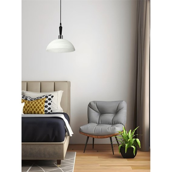 Lampa Wisząca DAVIO A Czarny/Biały