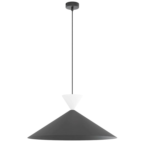 Lampa Wisząca RALF 1L Czarny/Biały