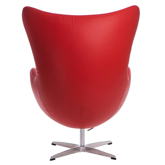 Fotel Jajo 66x78x106 Czerwona Skóra Premium 65