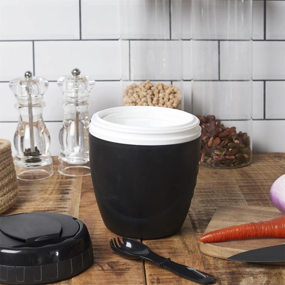 Lunchbox TRAVEL Okrągły Czarny