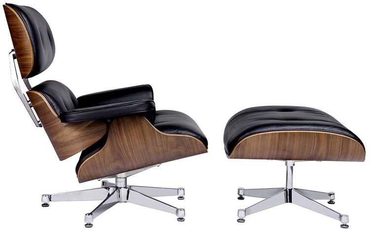 Fotel LOUNGE VA PREMIUM SZEROKI Czarny Z Podnóżkiem Skóra Naturalna