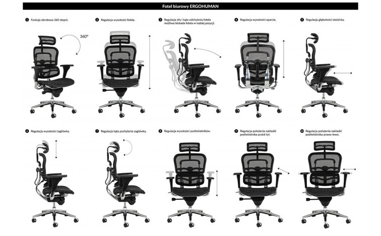 Fotel Biurowy ERGO Czarny