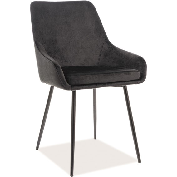 Krzesło ALBI Velvet Czarny/Czarny