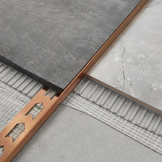 Listwa Spadkowa Brodzikowa Prawa 120cm Miedź Szczotkowany
