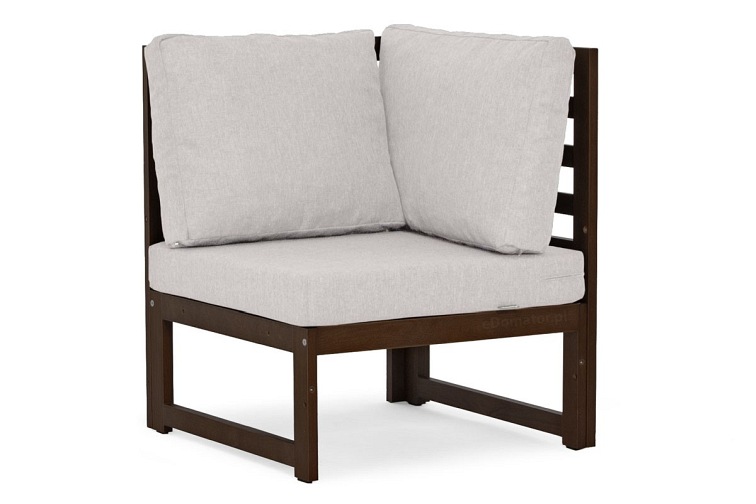 Kanapa Ogrodowa Narożna Malta 5-Osobowa Ciemny Brązowy/Szary