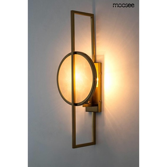 Lampa Ścienna TROYA Złoty/Biały