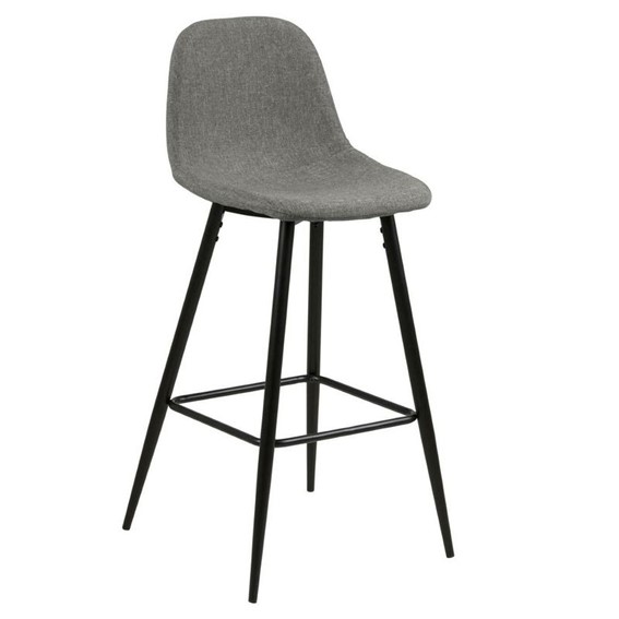 Stołek Barowy WILMA Jasny Szary/Czarny