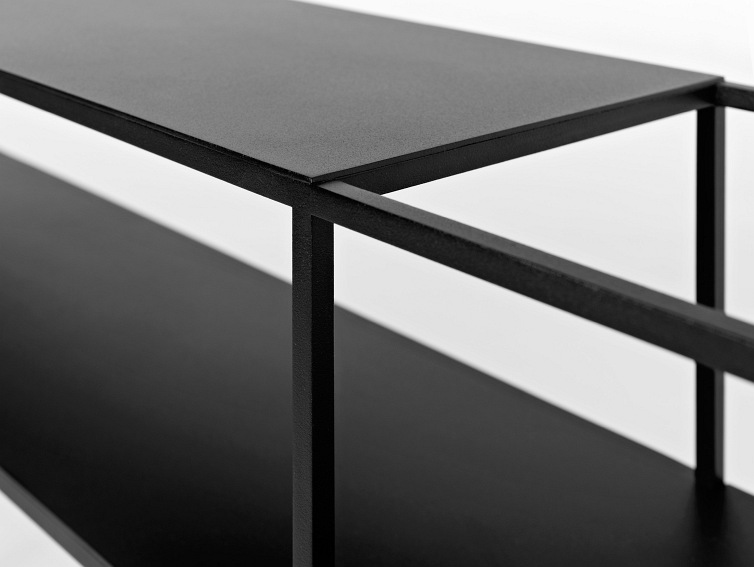 Konsola SENSO FLOWER METAL L 120x25 Czarny