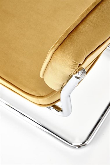 Krzesło K510 Srebrny/Musztardowy