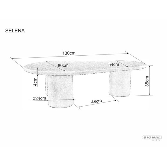 Ława SELENA 130x80cm Ecru