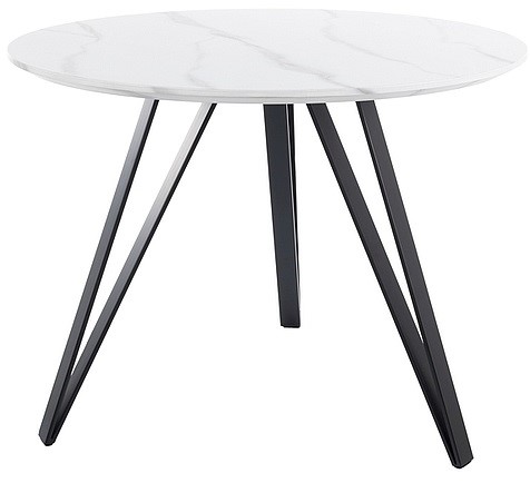Stół TETIS fi100 Czarny/Biały Marmur