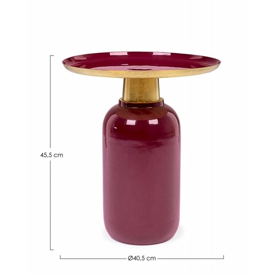 Stolik Kawowy NALIMA fi40,5 Czerwony