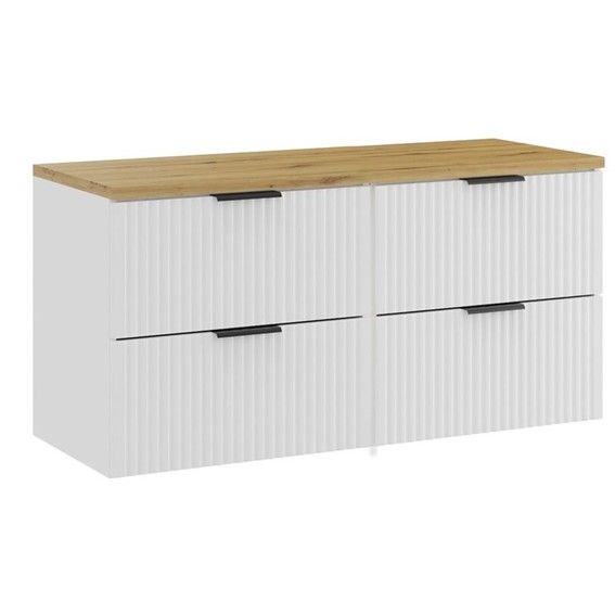 Zestaw Meblowy 120cm Biały Mat/Dąb Artisan