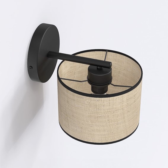 Kinkiet ECO K1 Czarny/Rattan