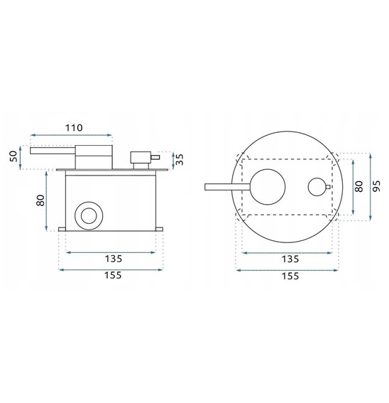 Zestaw Natryskowy Podtynkowy FOSS CLIF + BOX Złoty Szczotkowany