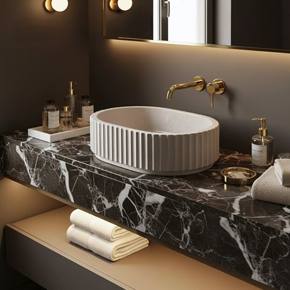 Umywalka Nablatowa MARGARET Beżowy