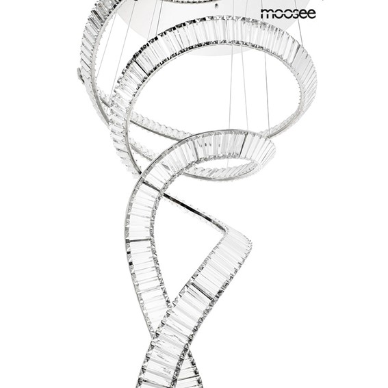 Lampa Wisząca WAVE CORDON 2B Srebrny/Transparentny