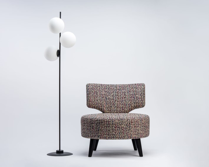 Fotel FLIPPIN BOUCLE Nuage/Naturalny