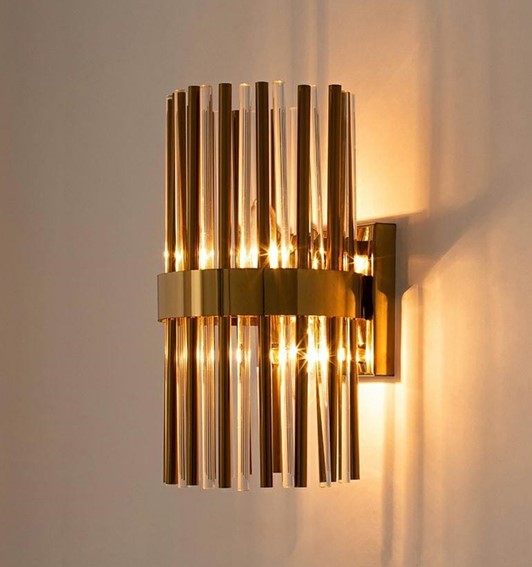 Lampa Ścienna GARDA Złota