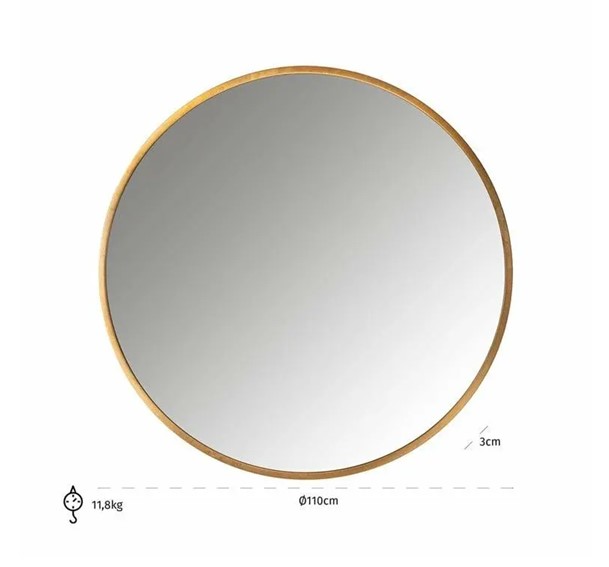 Lustro Ścienne MAEVY 110 Złoty