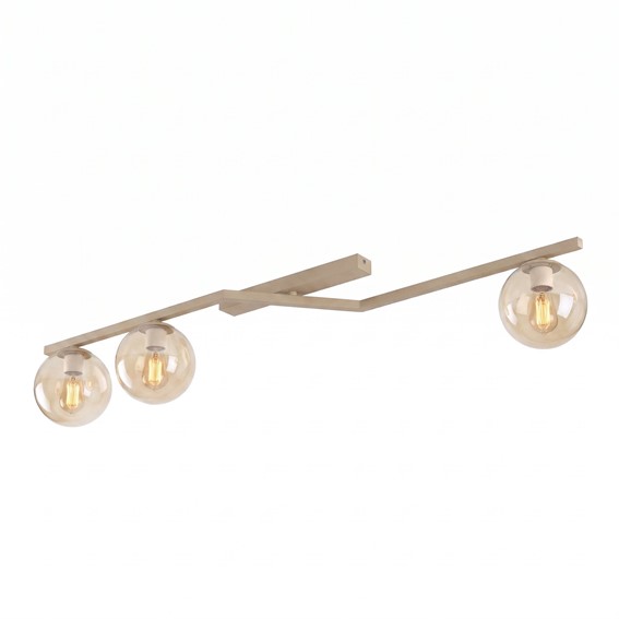 Lampa Sufitowa NATON 3 Beżowy/Miodowy