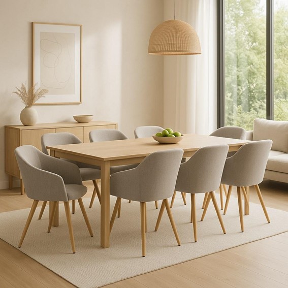 Krzesło MOLTO Szary/Naturalny