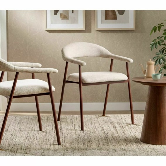 Krzesło LAGOS D Raven Jasny Beż/Orzech