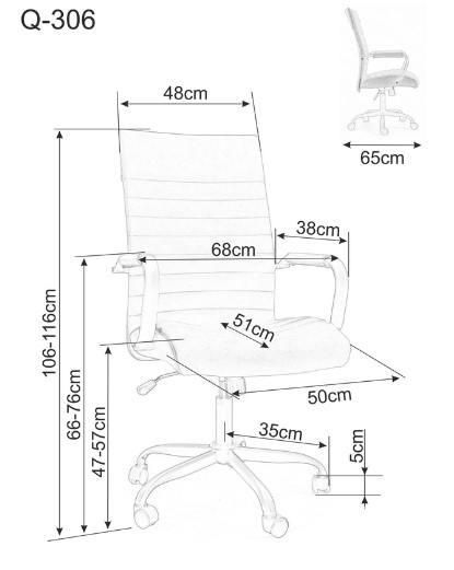 Fotel Obrotowy Q306 Czarny