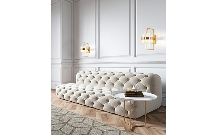 Lampa Ścienna IMPERO Złoty/Transparentny