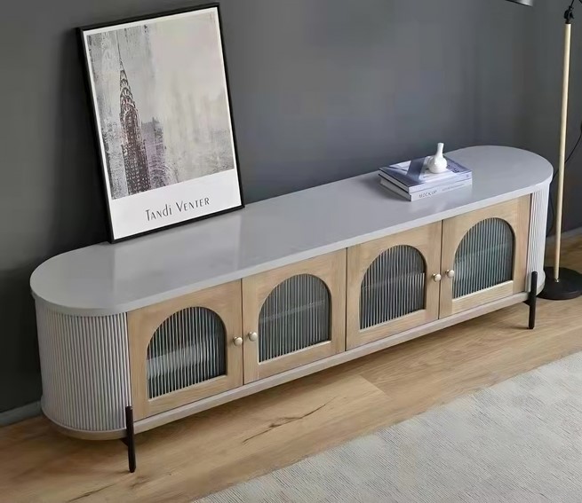 Komoda RTV STILIG ST382 Szary/Brązowy